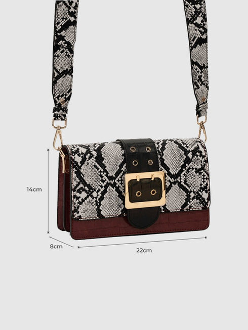 Adrianne Metal Buckle Crossbody Bag